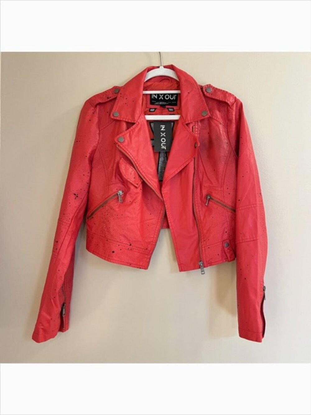 NWT In X Out Faux Leather Jacket